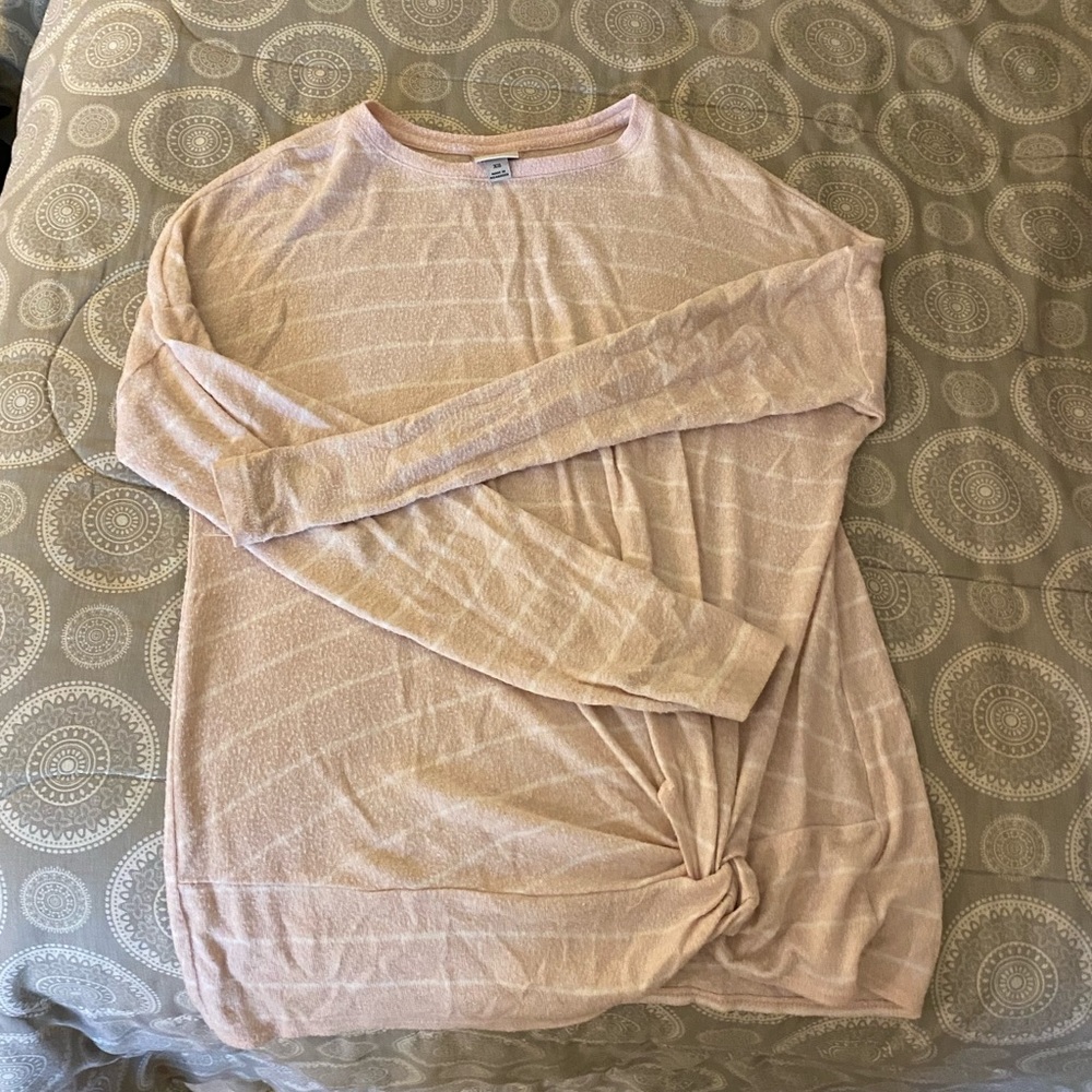 Pink and white stripped top